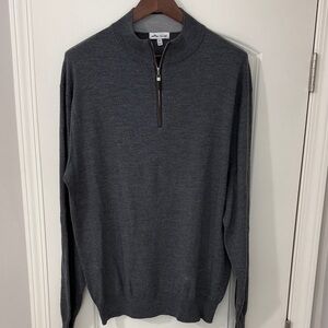 Peter Millar Dark Gray Zip-Up Sweater